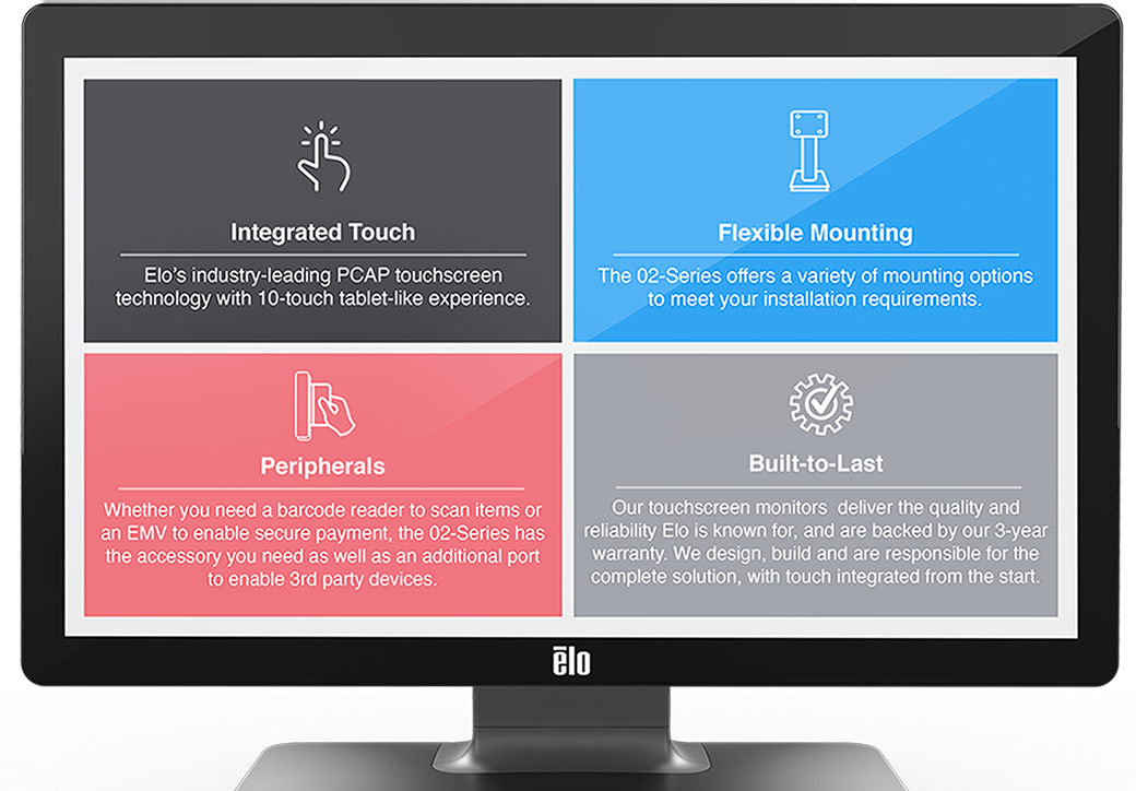 Elo touchscreen monitor key features