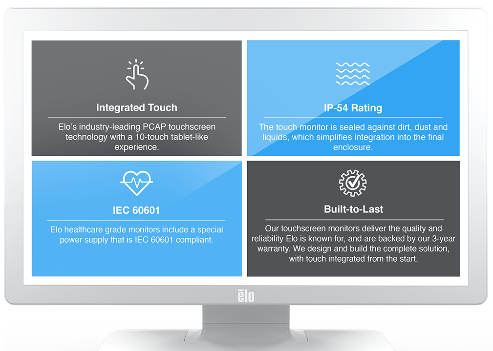 Elo touchscreen monitor for healthcare