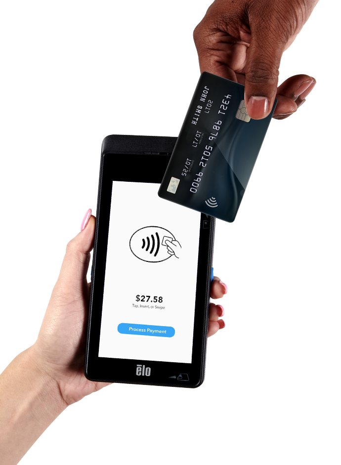 Elo M60 reading a credit card via nfc contactless payment